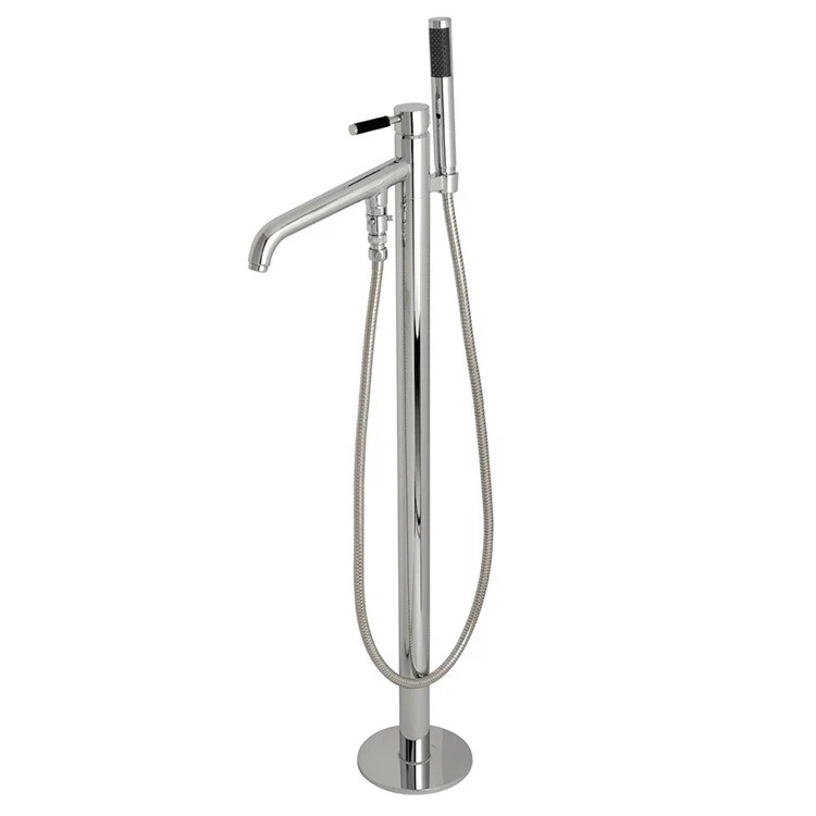 brushed gold freestanding tub faucet-Polished Chrome